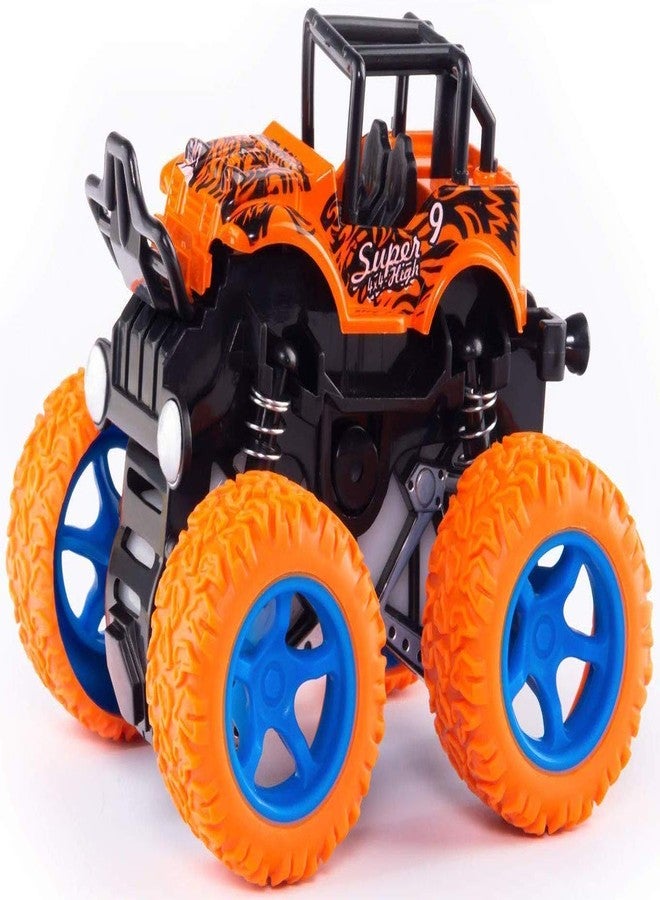 PULSBERY 4WD Monster Truck Cars Push and Go Toy Trucks Friction Powered Cars 4 Wheel Drive Vehicles for Toddlers,Multicolor,Pack of 2 - Image 1